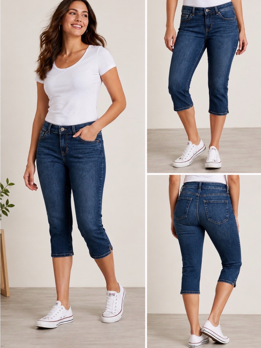 Maurices Dark Blue Cropped Capri Jeans